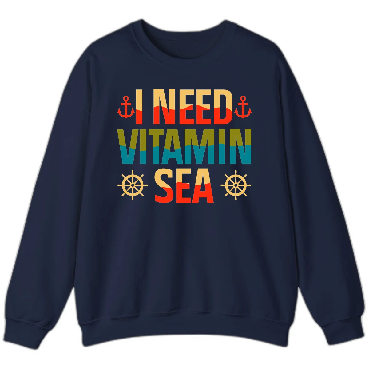 I Need Vitamin Sea Sweatshirt in Navy