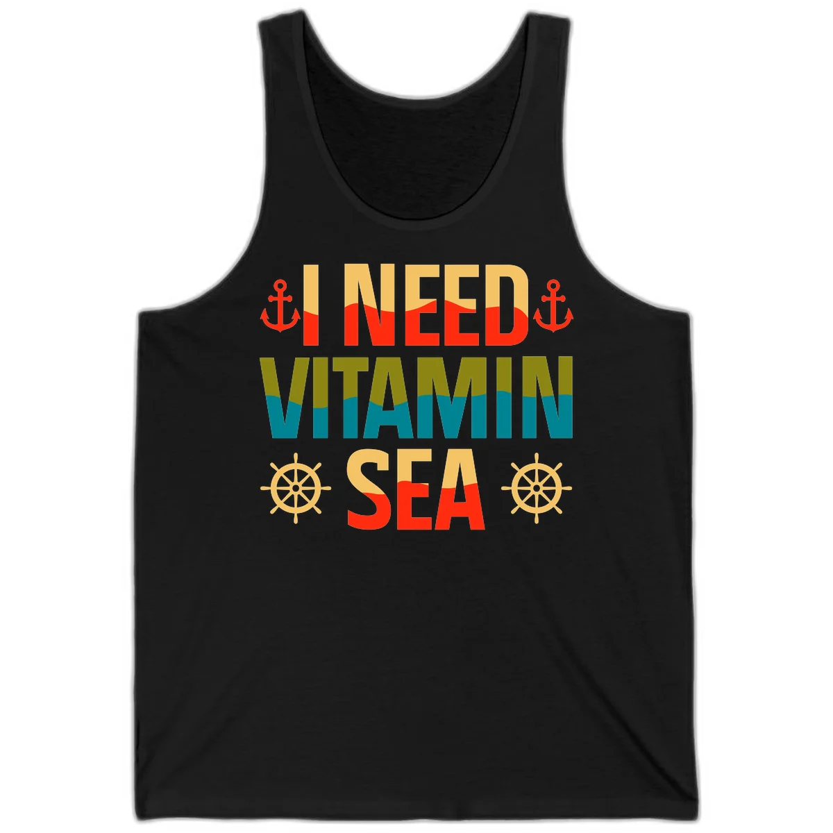 I Need Vitamin Sea Tank Top in Black