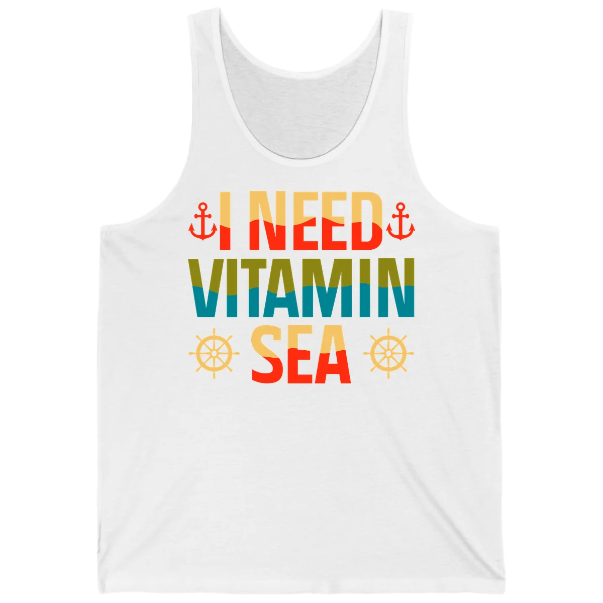 I Need Vitamin Sea Tank Top in White