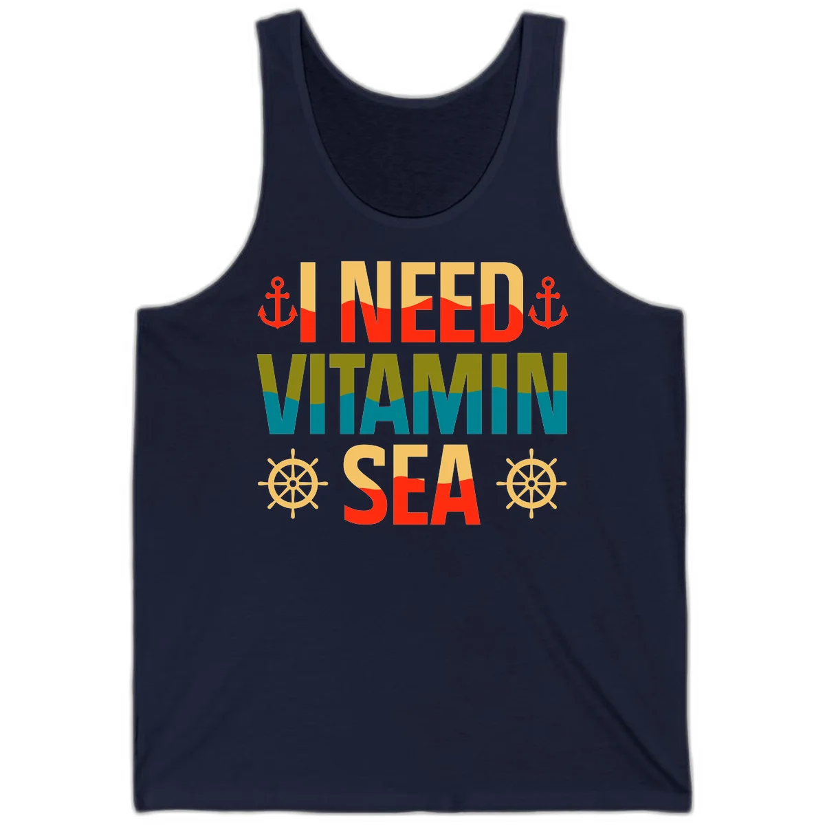 I Need Vitamin Sea Tank Top in Navy