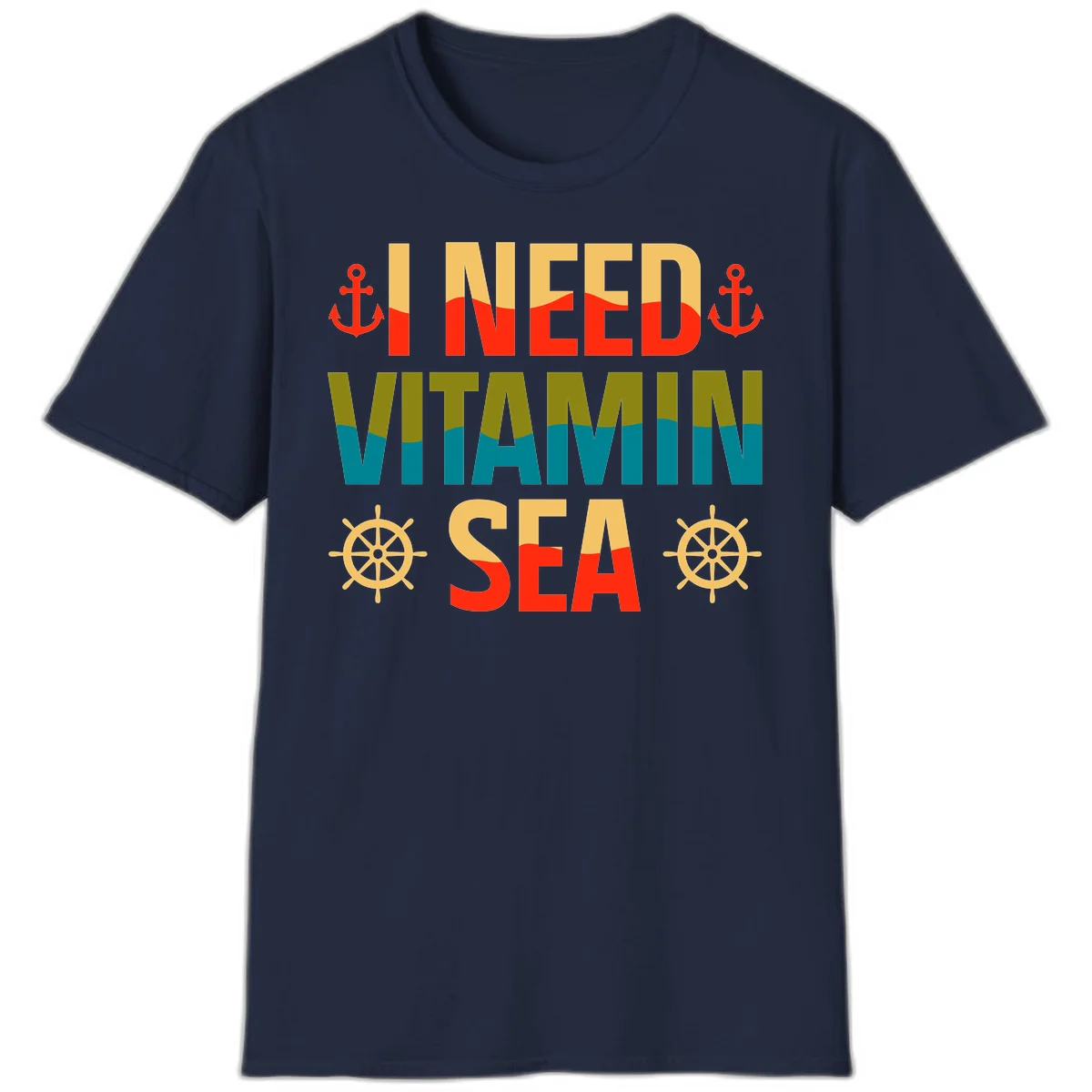 I Need Vitamin Sea T-Shirt in Navy