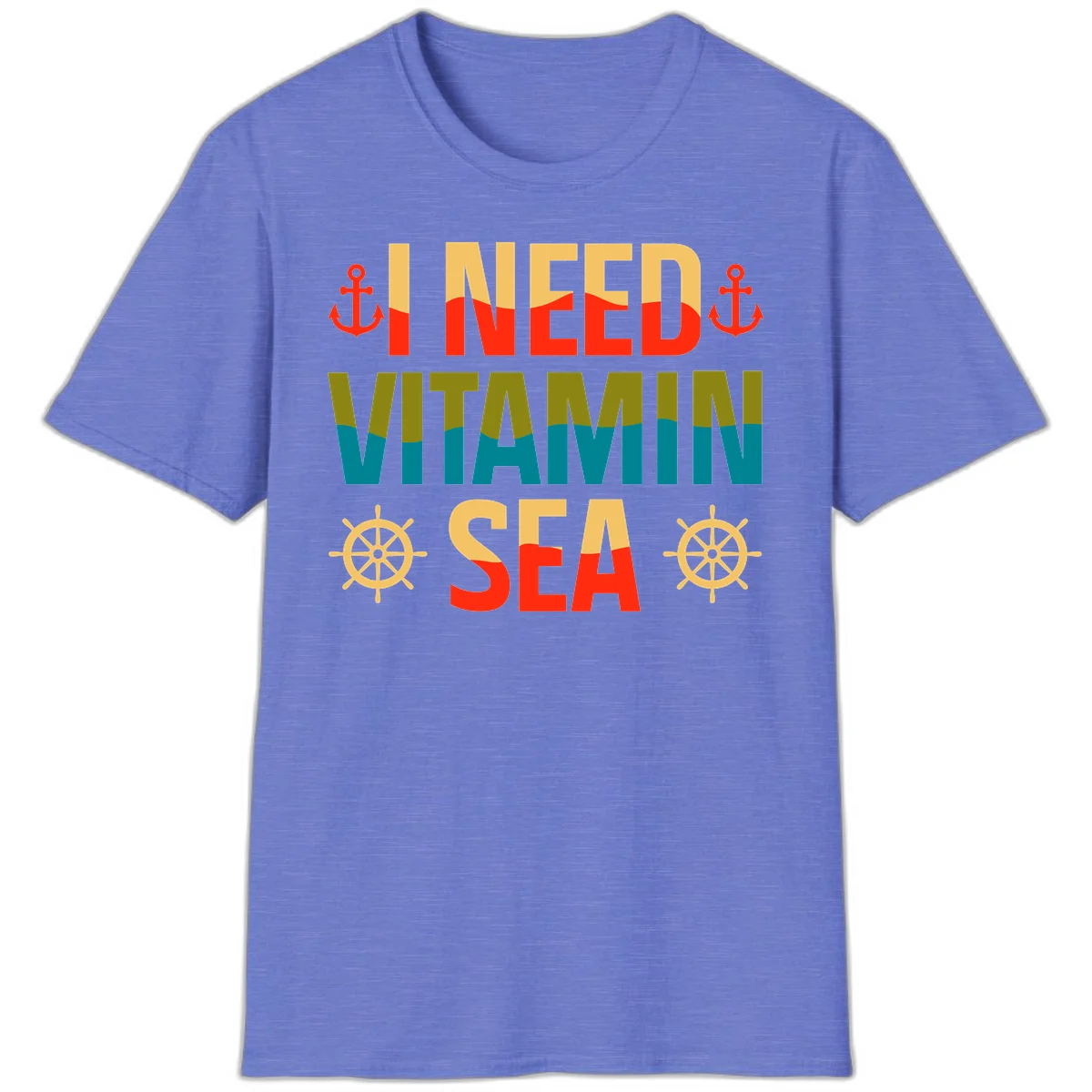 I Need Vitamin Sea T-Shirt in Heather Royal