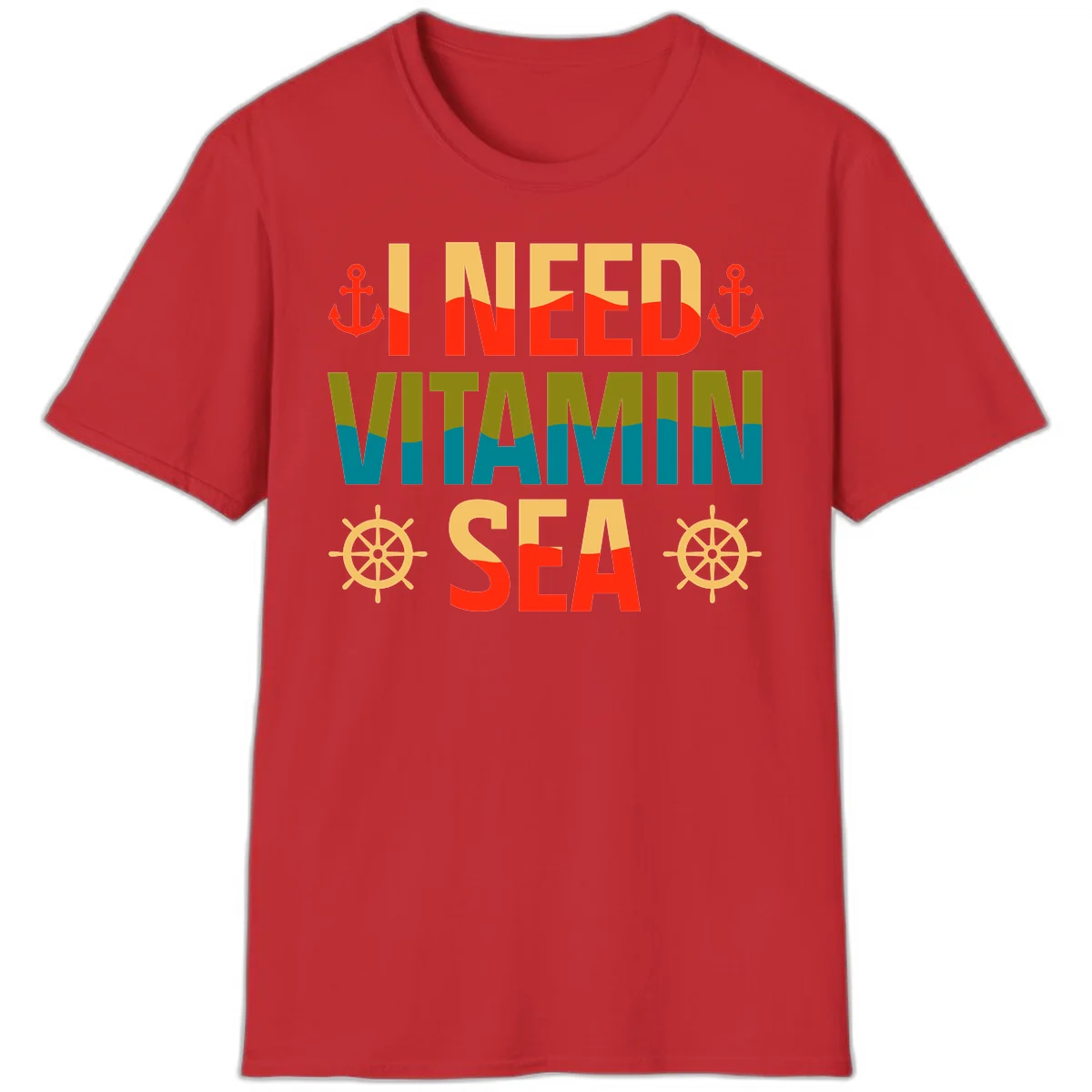 I Need Vitamin Sea T-Shirt in Red