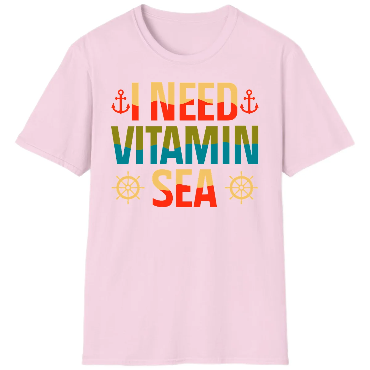 I Need Vitamin Sea T-Shirt in Light Pink