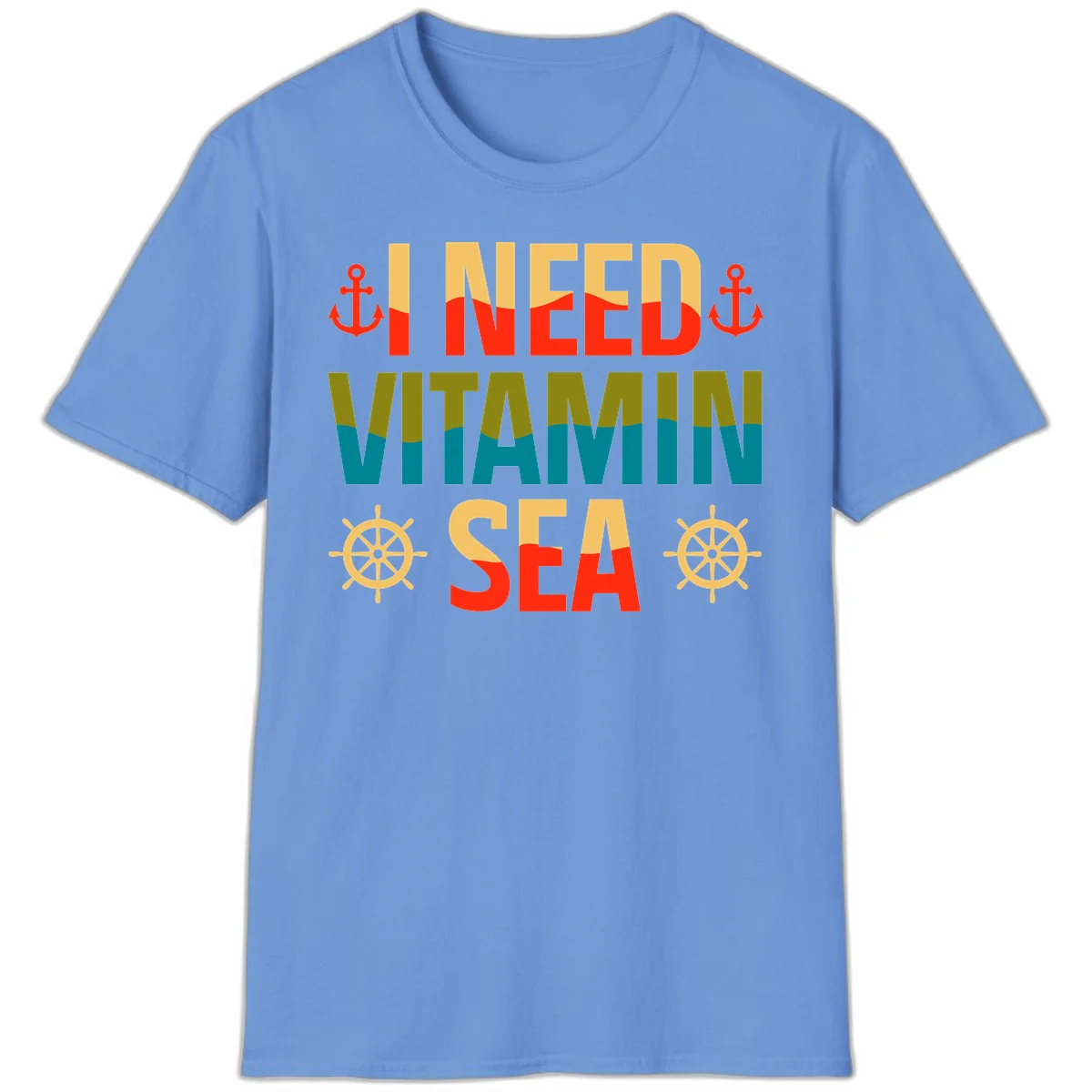 I Need Vitamin Sea T-Shirt in Carolina Blue