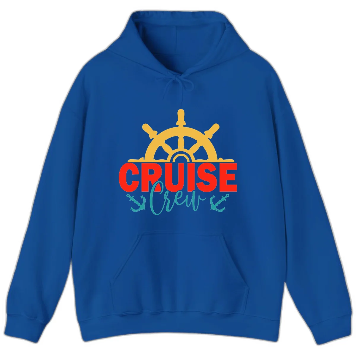 Cruise Shrek Nautical Wheel Design Hoodie in Royal