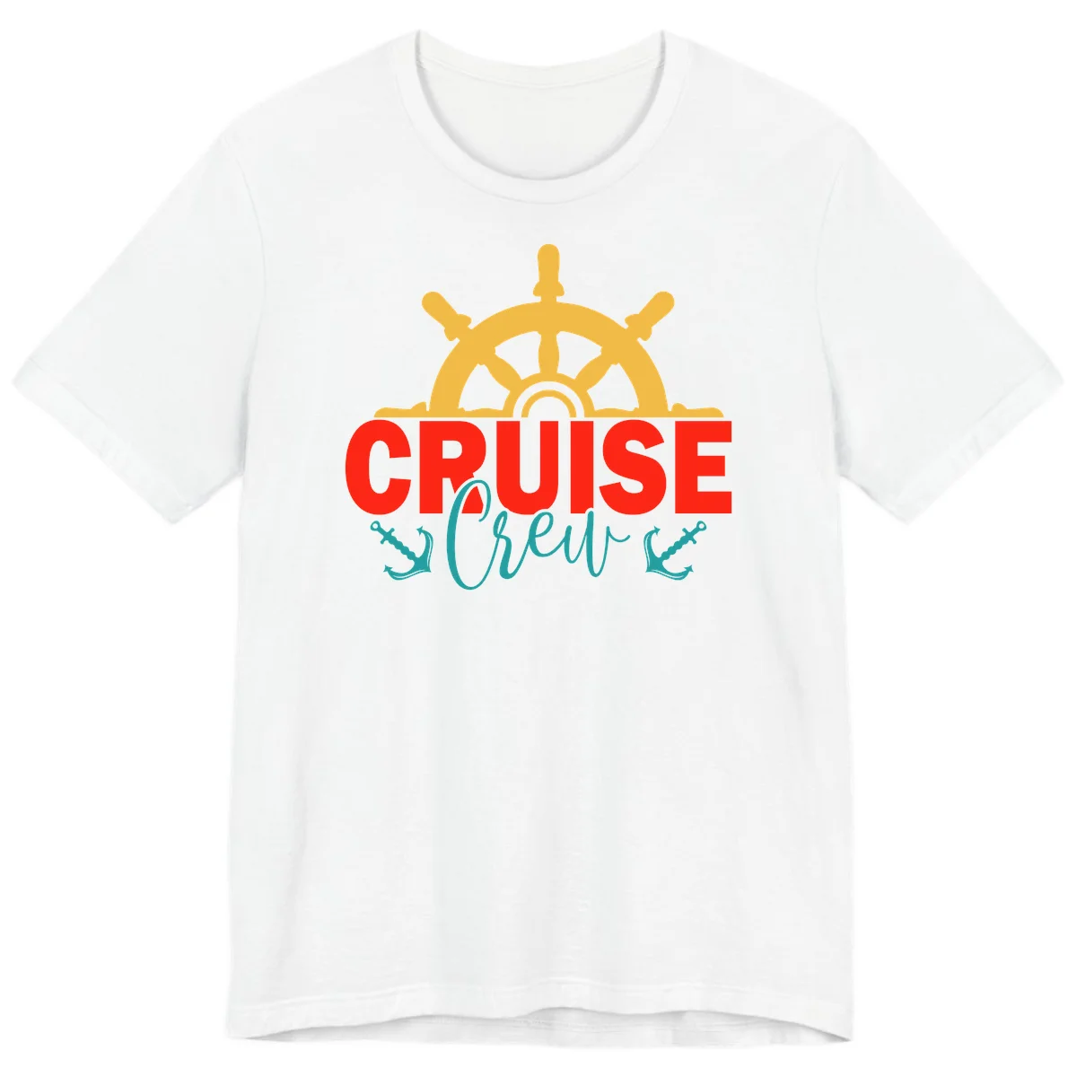Cruise Shrek Nautical Wheel Design Premium T-Shirt in White