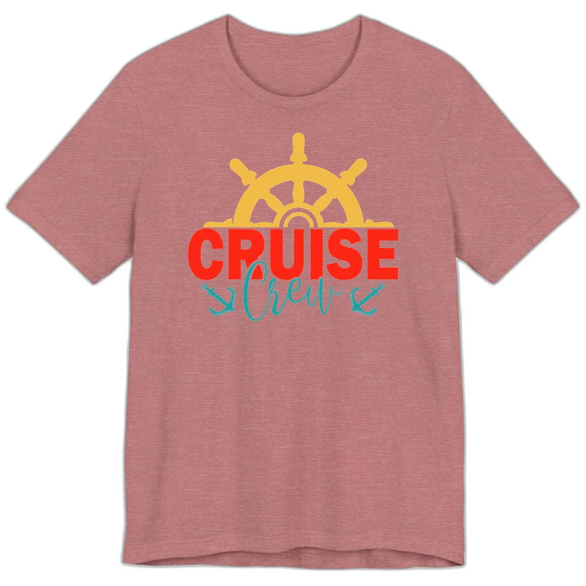 Cruise Shrek Nautical Wheel Design Premium T-Shirt in Heather Mauve