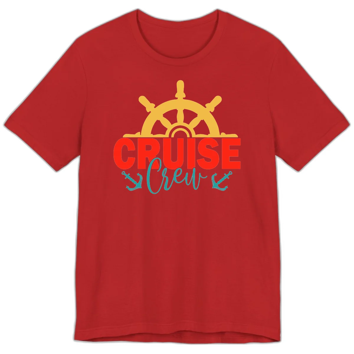 Cruise Shrek Nautical Wheel Design Premium T-Shirt in Red