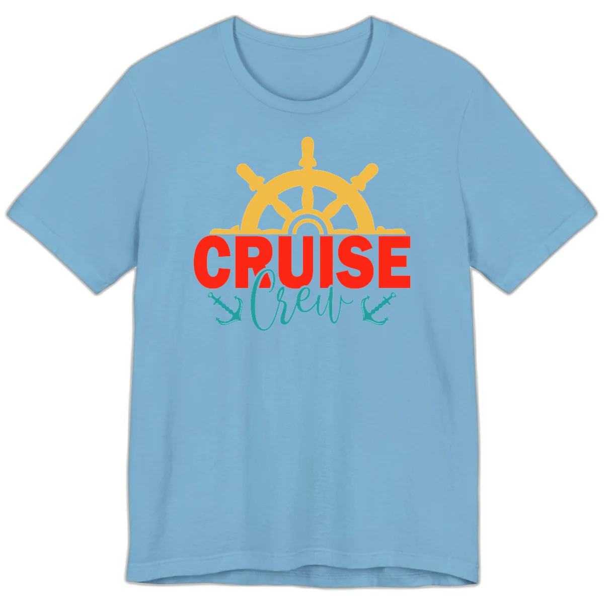 Cruise Shrek Nautical Wheel Design Premium T-Shirt in Ocean Blue