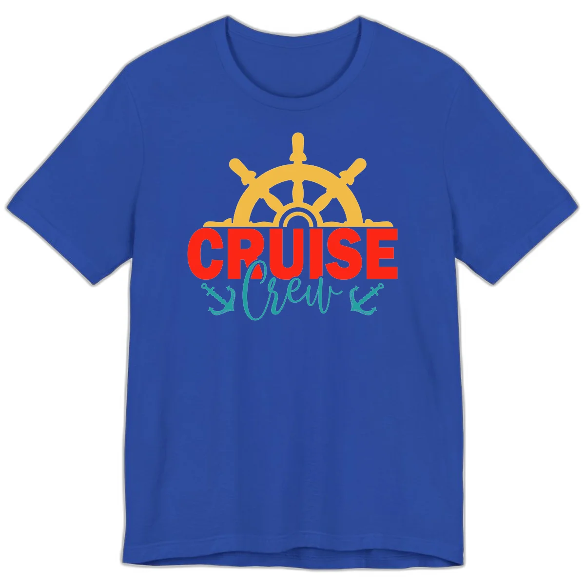 Cruise Shrek Nautical Wheel Design Premium T-Shirt in True Royal