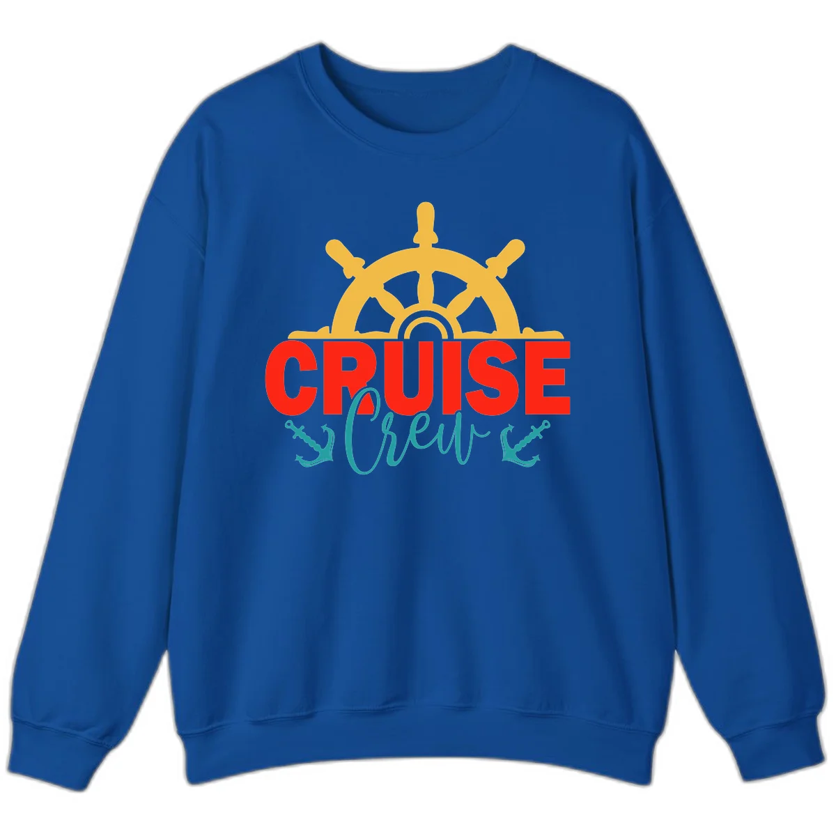 Cruise Shrek Nautical Wheel Design Sweatshirt in Royal