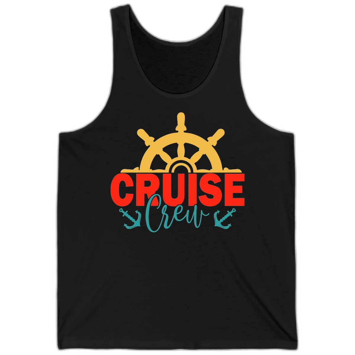 Cruise Shrek Nautical Wheel Design Tank in Black
