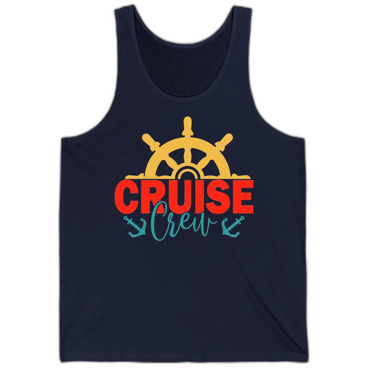 Cruise Shrek Nautical Wheel Design Tank in Navy