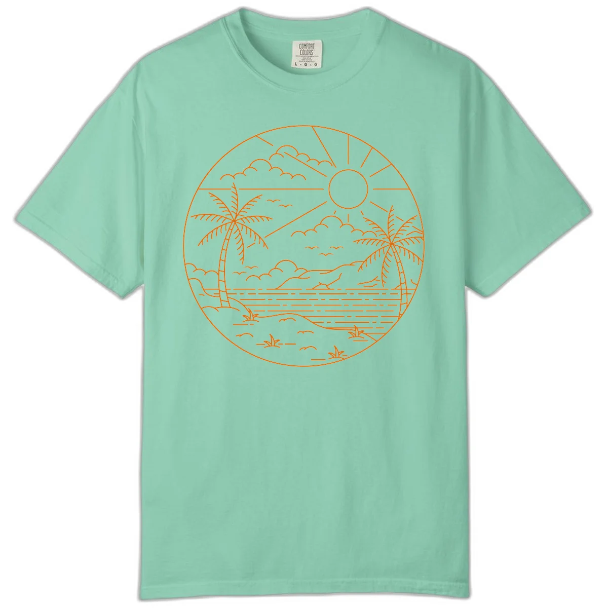 Tropical Paradise Cruise Escape Comfort Color Shirt in Island Reef