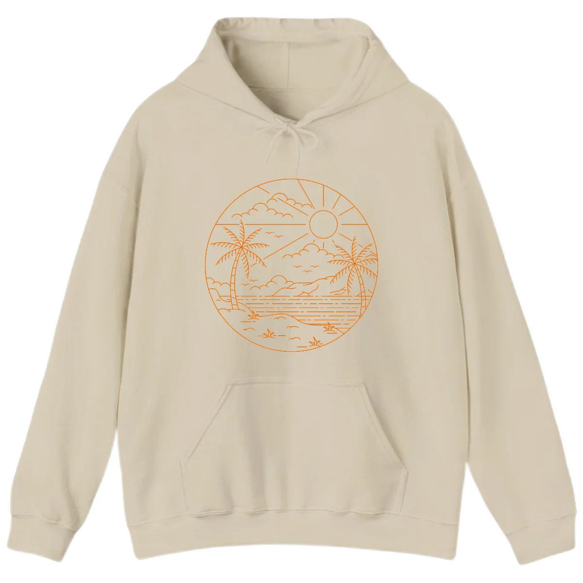 Tropical Paradise Cruise Escape Hoodie in Sand
