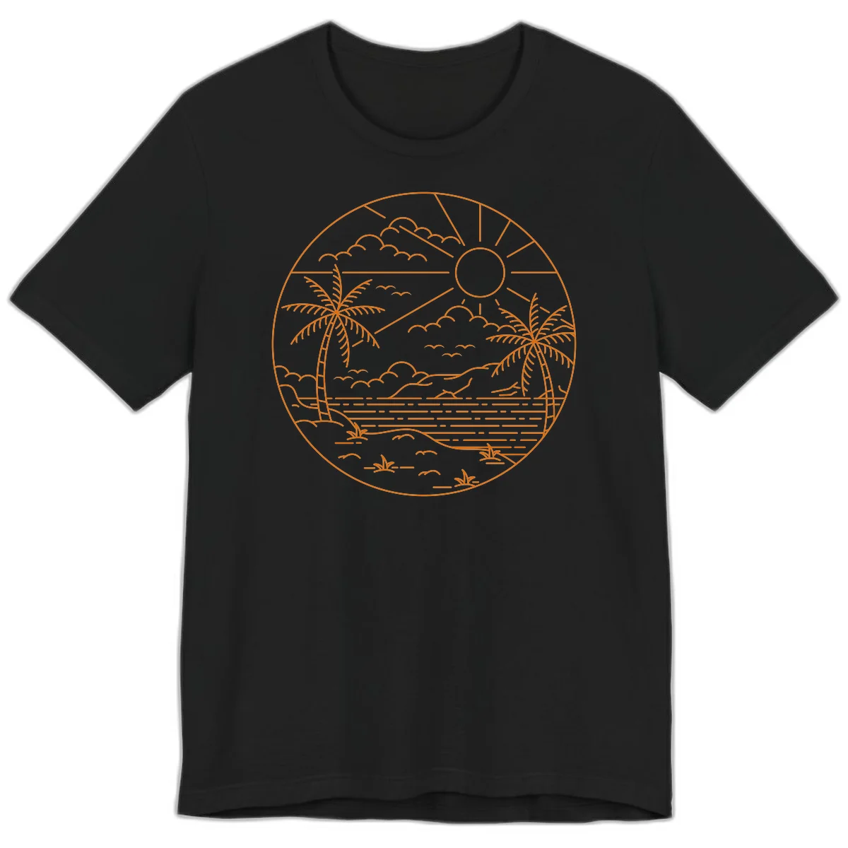 Tropical Paradise Cruise Escape Premium T-Shirt in Black