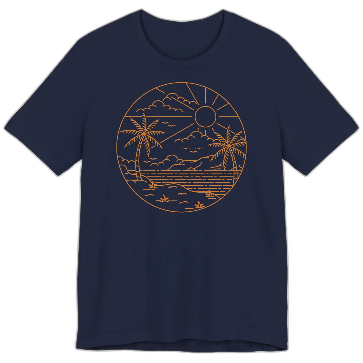 Tropical Paradise Cruise Escape Premium T-Shirt in Navy