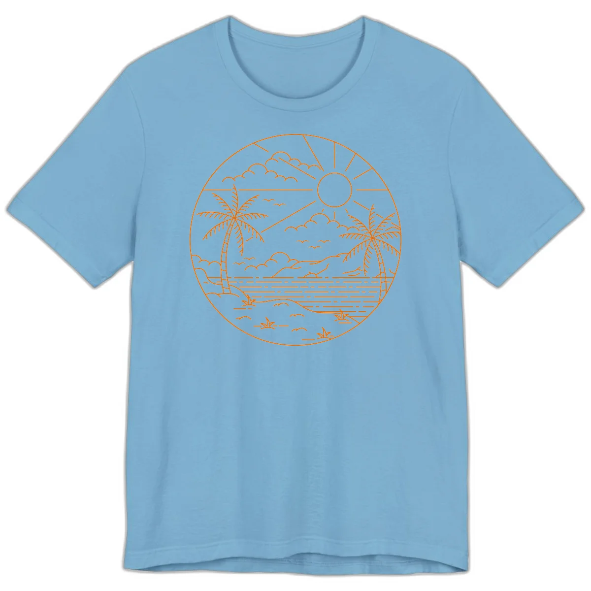 Tropical Paradise Cruise Escape Premium T-Shirt in Ocean Blue