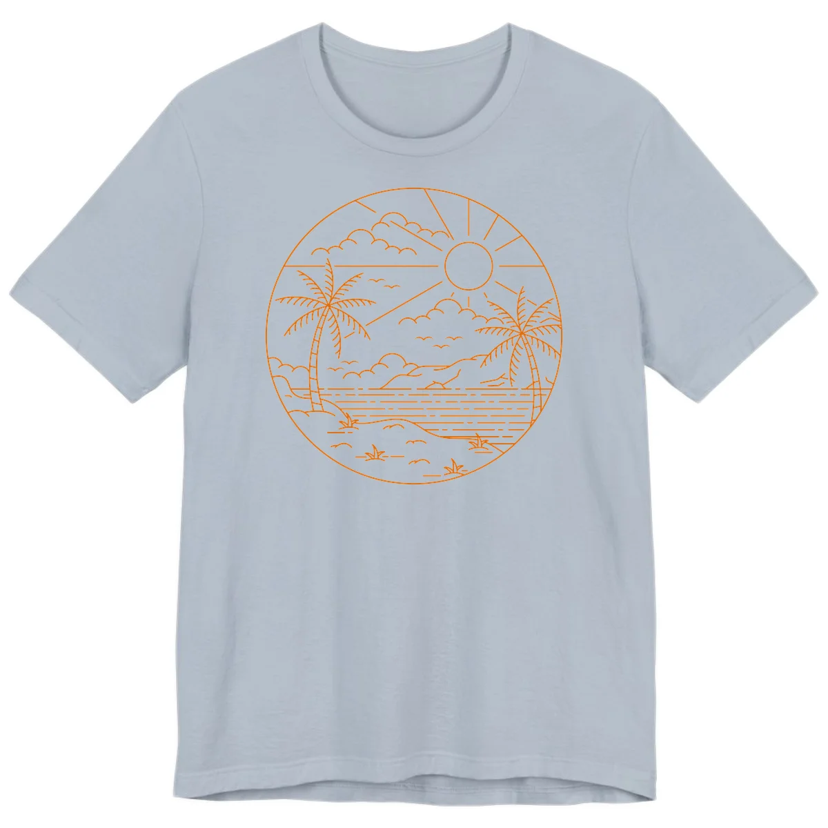 Tropical Paradise Cruise Escape Premium T-Shirt in Light Blue