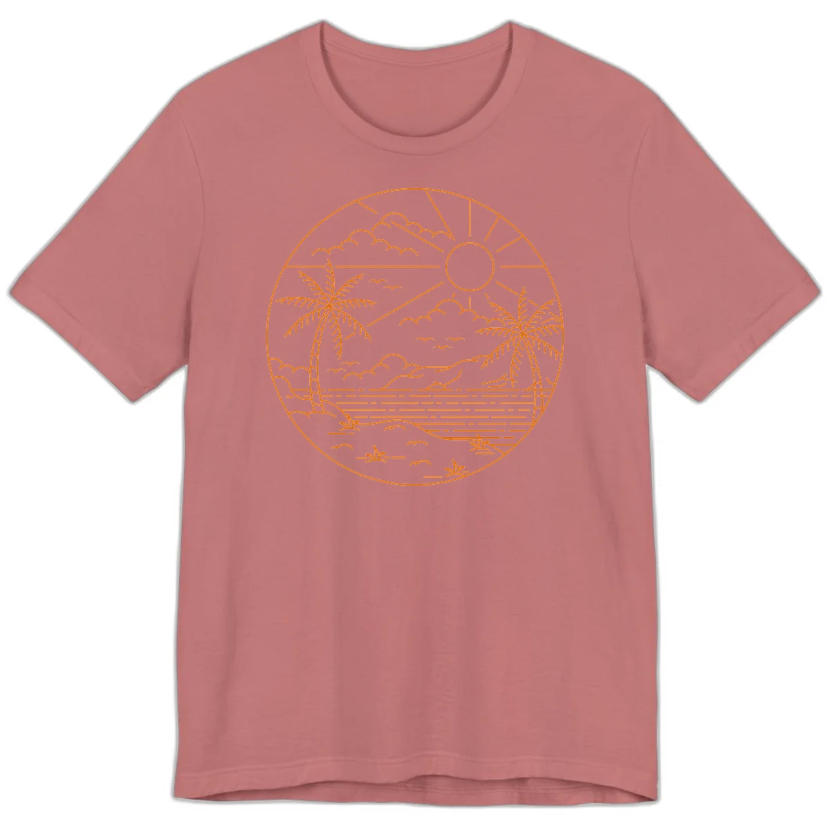 Tropical Paradise Cruise Escape Premium T-Shirt in Mauve