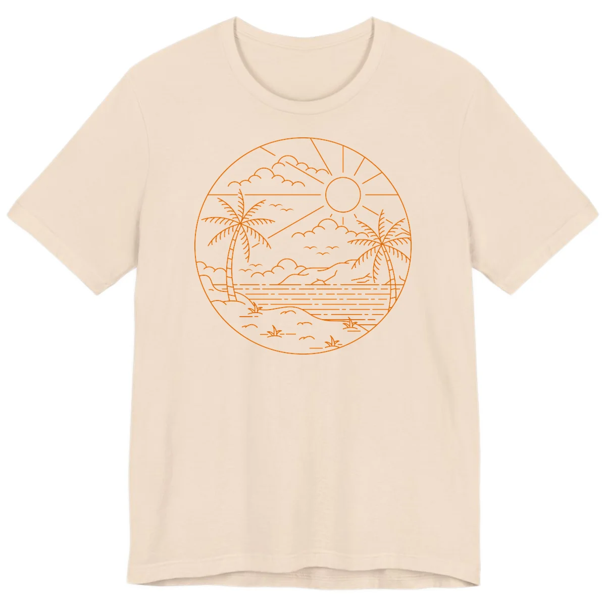 Tropical Paradise Cruise Escape Premium T-Shirt in Soft Cream