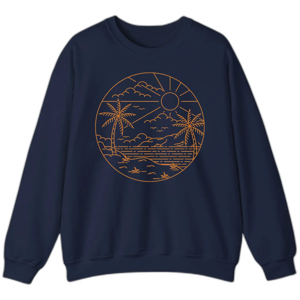 Tropical Paradise Cruise Escape Sweatshirt in Navy
