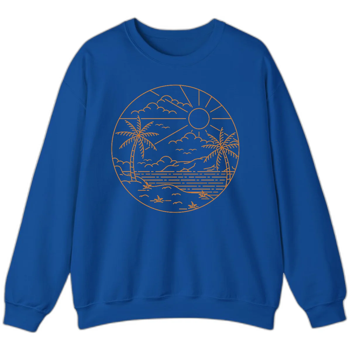 Tropical Paradise Cruise Escape Sweatshirt in Royal