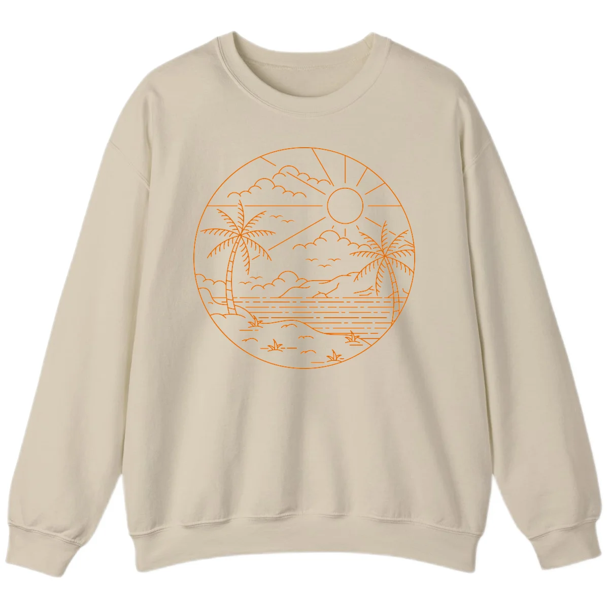 Tropical Paradise Cruise Escape Sweatshirt in Sand