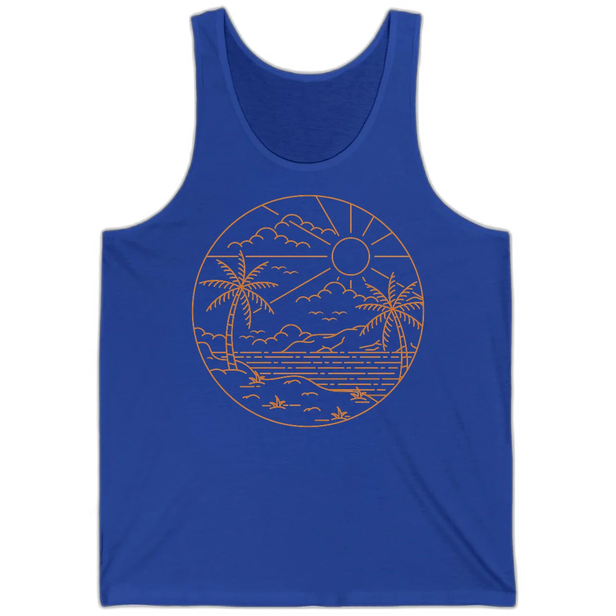Tropical Paradise Cruise Escape Tank in True Royal