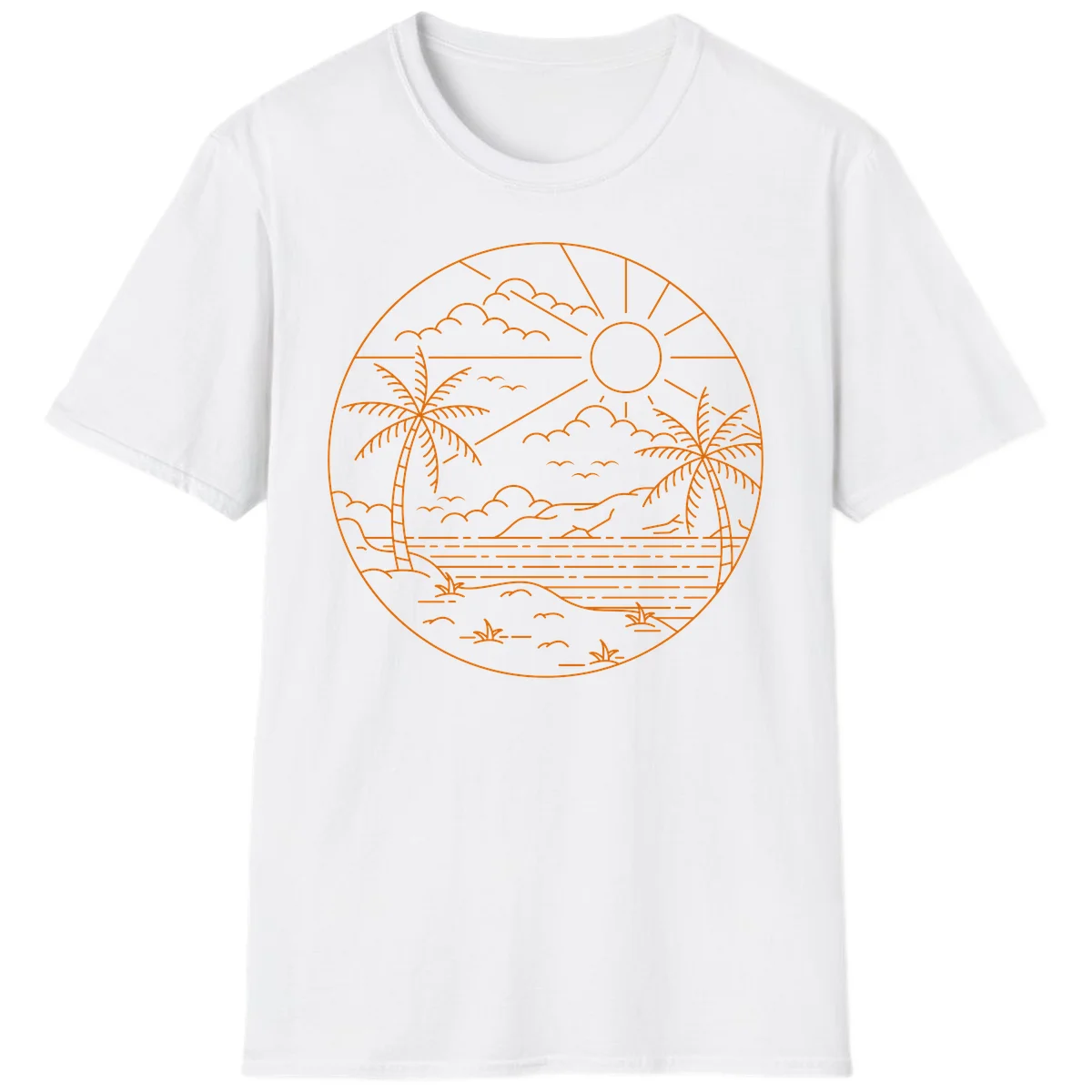 Tropical Paradise Cruise Escape T-Shirt in White