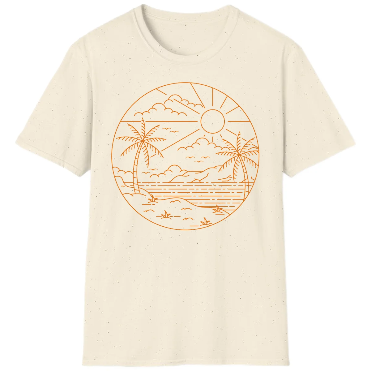 Tropical Paradise Cruise Escape T-Shirt in Natural