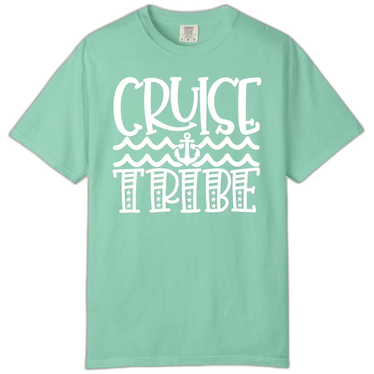 Cruise Tribe Anchor Waves Comfort Color in Island Reef