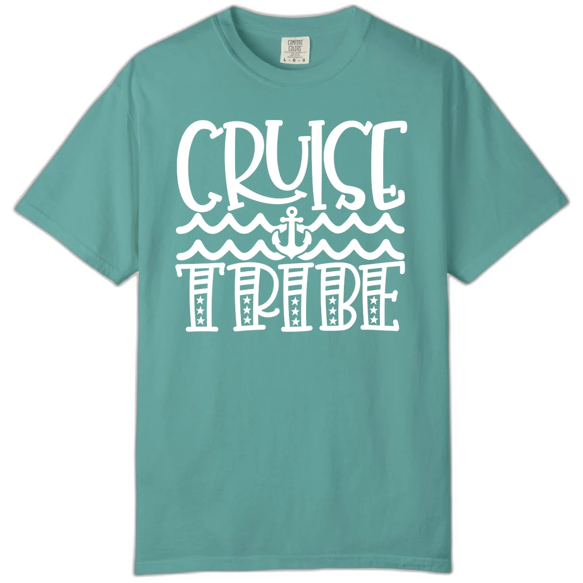 Cruise Tribe Anchor Waves Comfort Color in Seafoam
