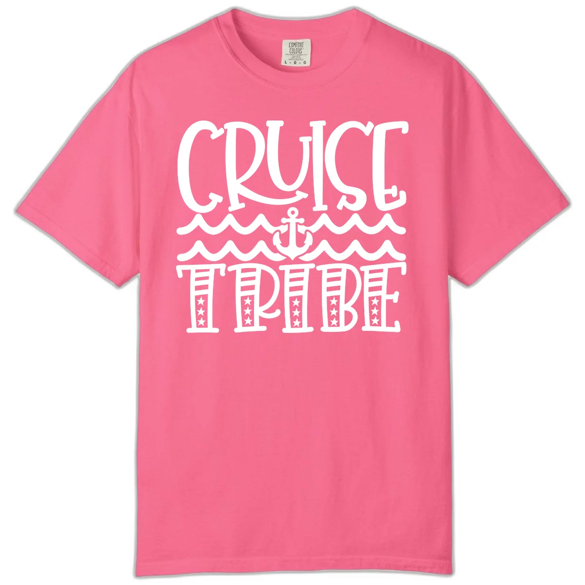 Cruise Tribe Anchor Waves Comfort Color in Crunchberry