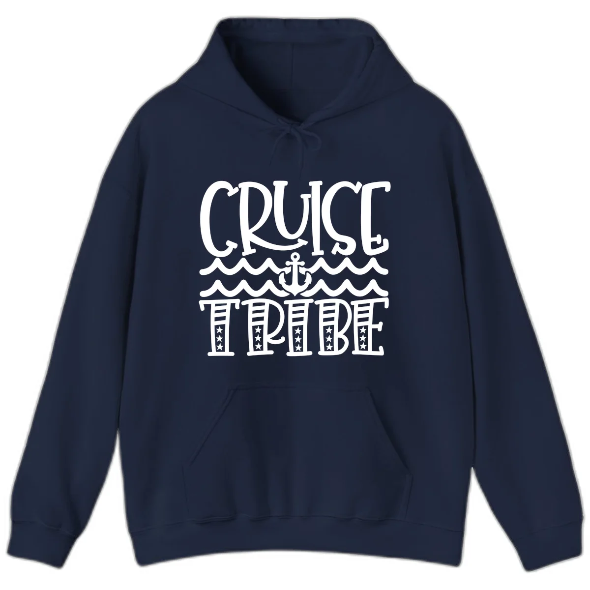 Cruise Tribe Anchor Waves Hoodie in Navy