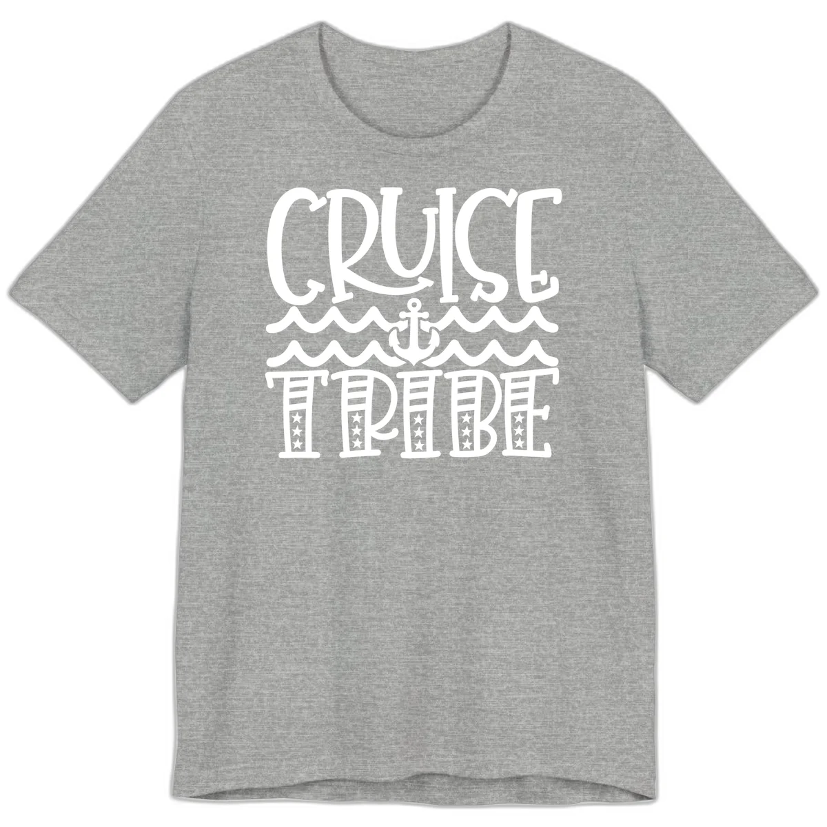 Cruise Tribe Anchor Waves Premium T-Shirt in Athletic Heather