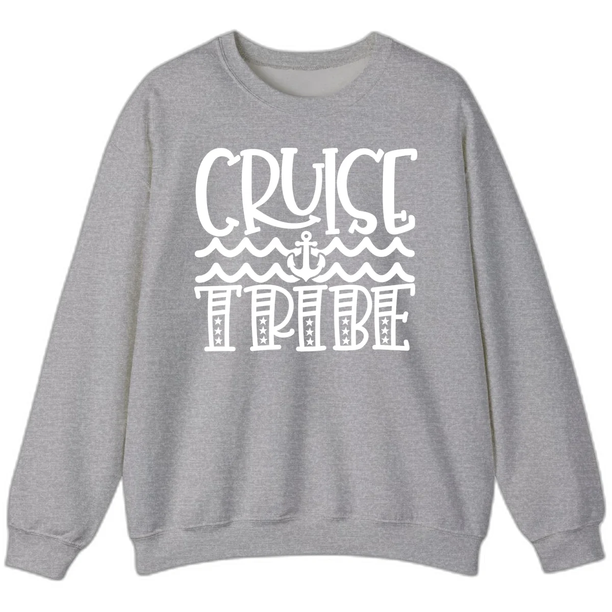 Cruise Tribe Anchor Waves Sweatshirt in Sport Grey