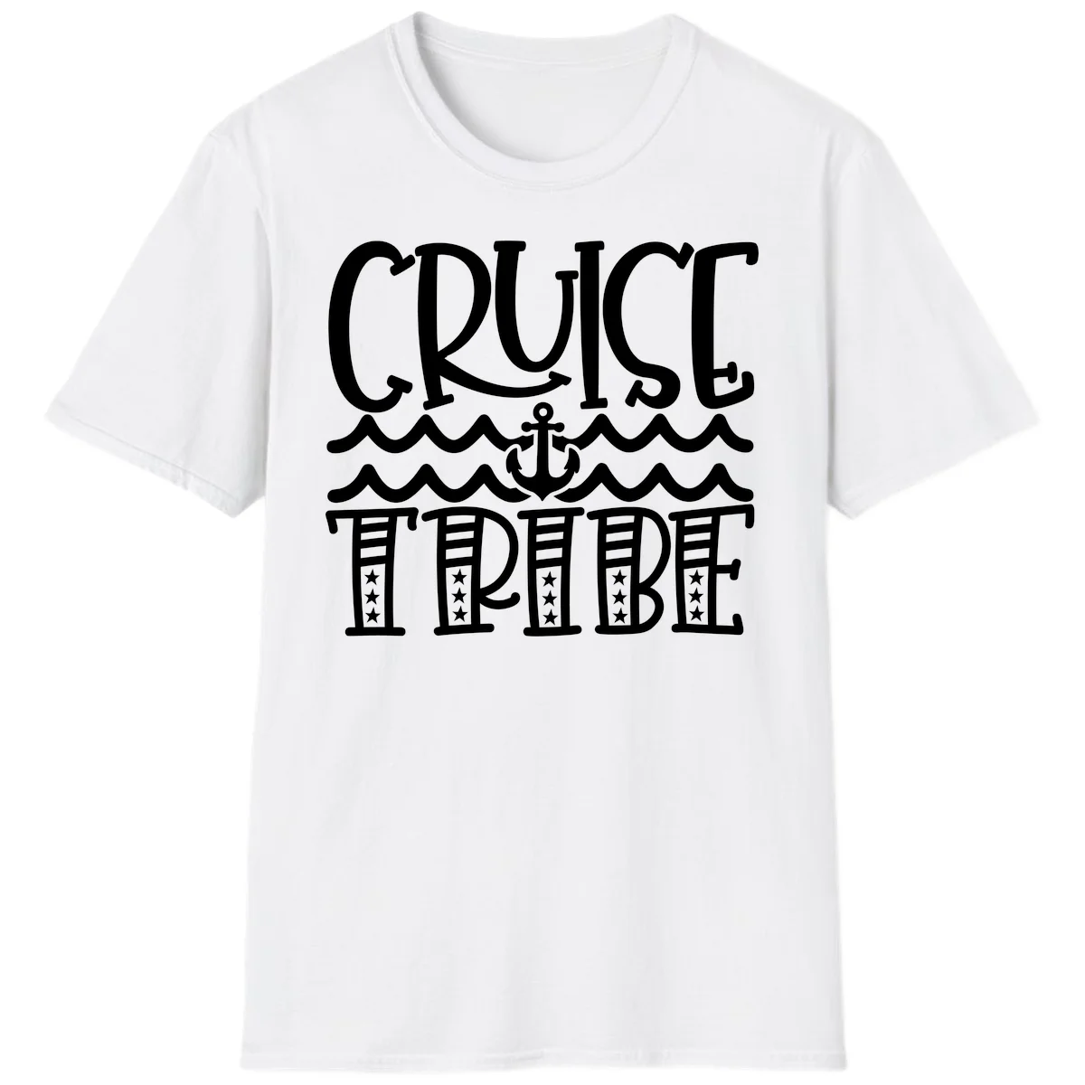 Cruise Tribe Anchor Waves T-Shirt in White