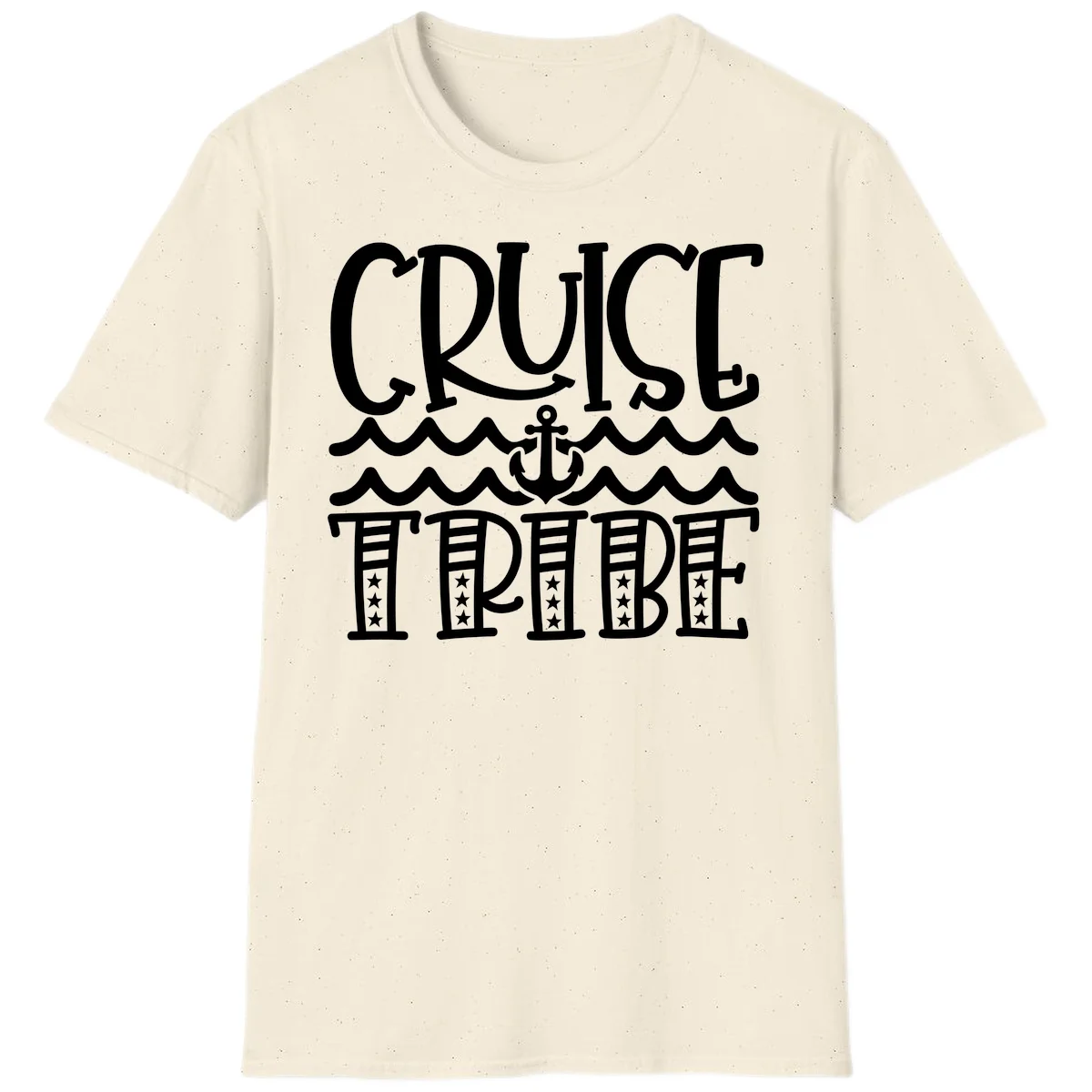 Cruise Tribe Anchor Waves T-Shirt in Natural