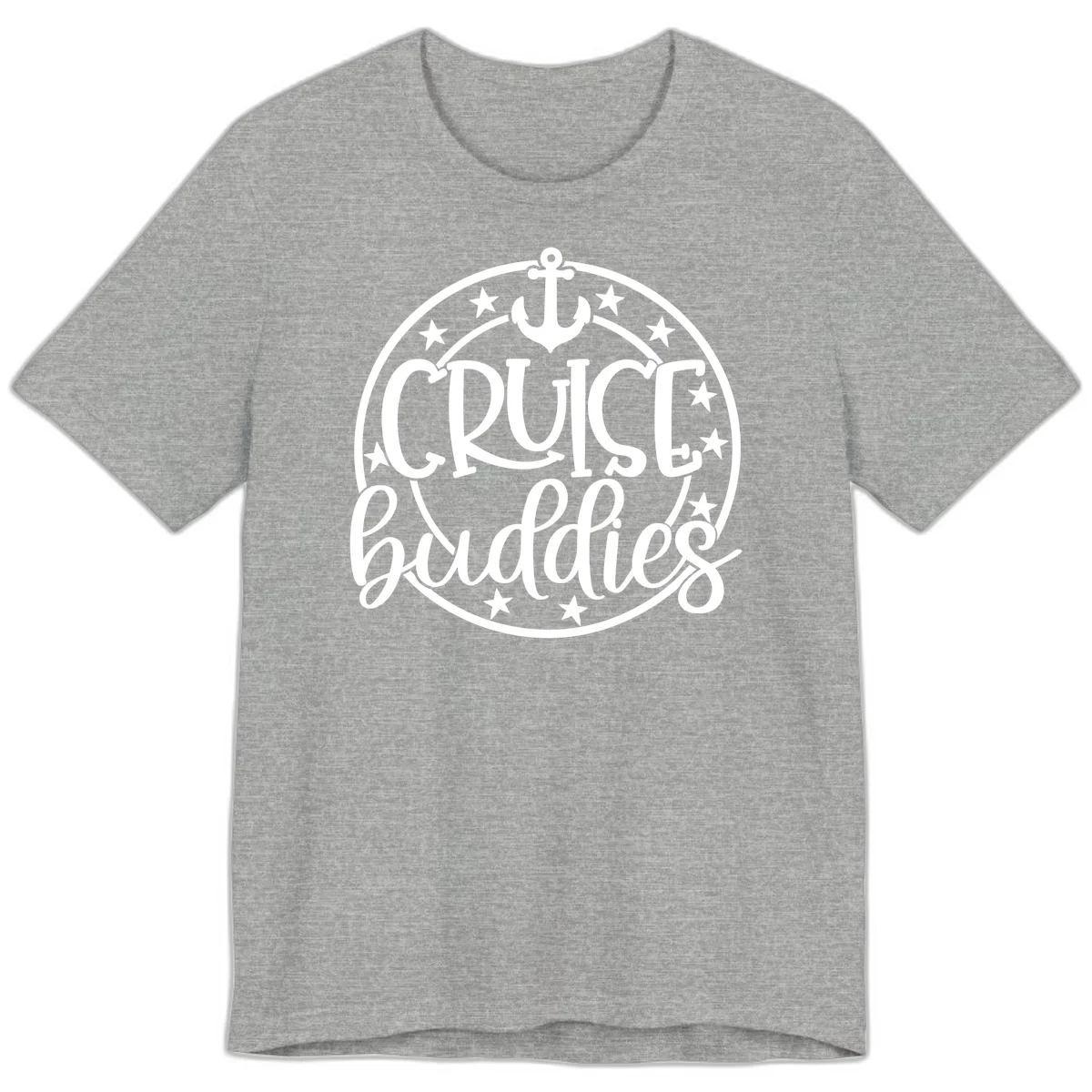 Cruise Buddies Anchor Circle Premium T-Shirt in Athletic Heather