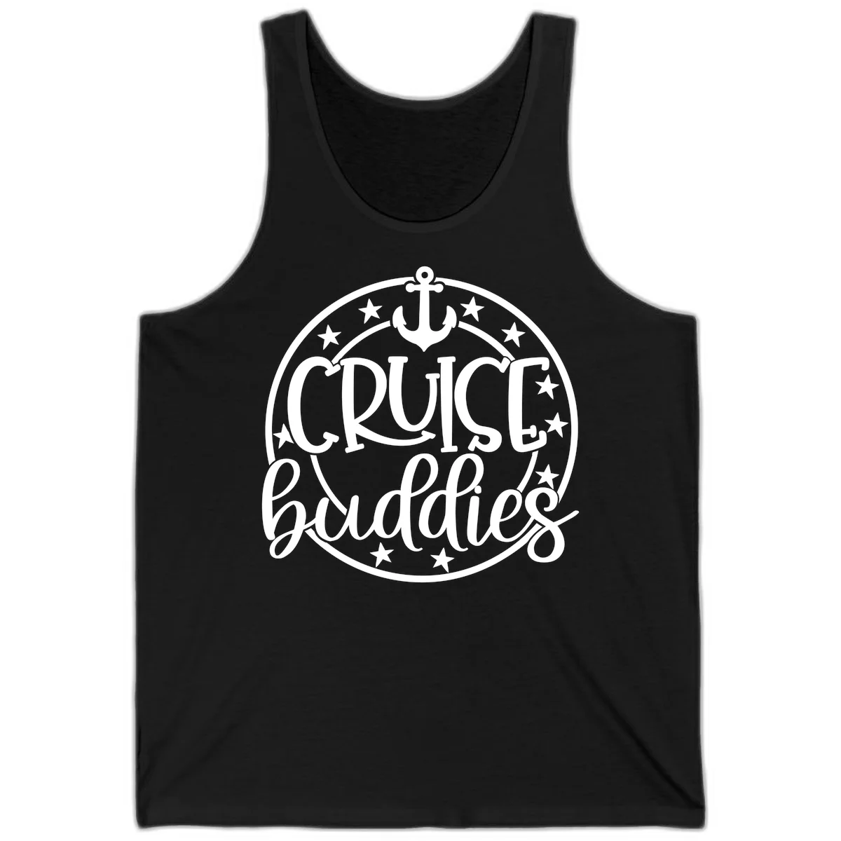 Cruise Buddies Anchor Circle Tank in Black
