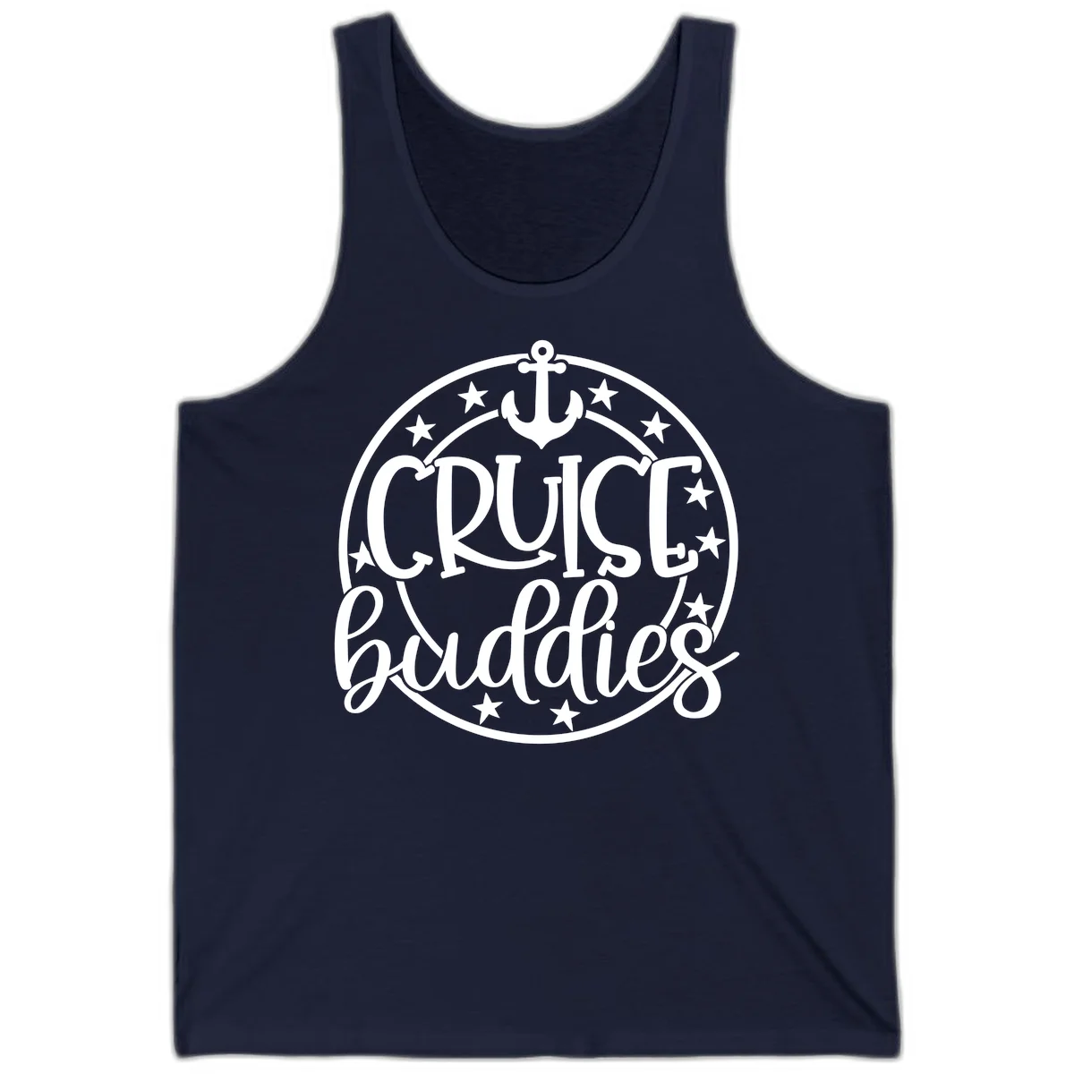 Cruise Buddies Anchor Circle Tank in Navy