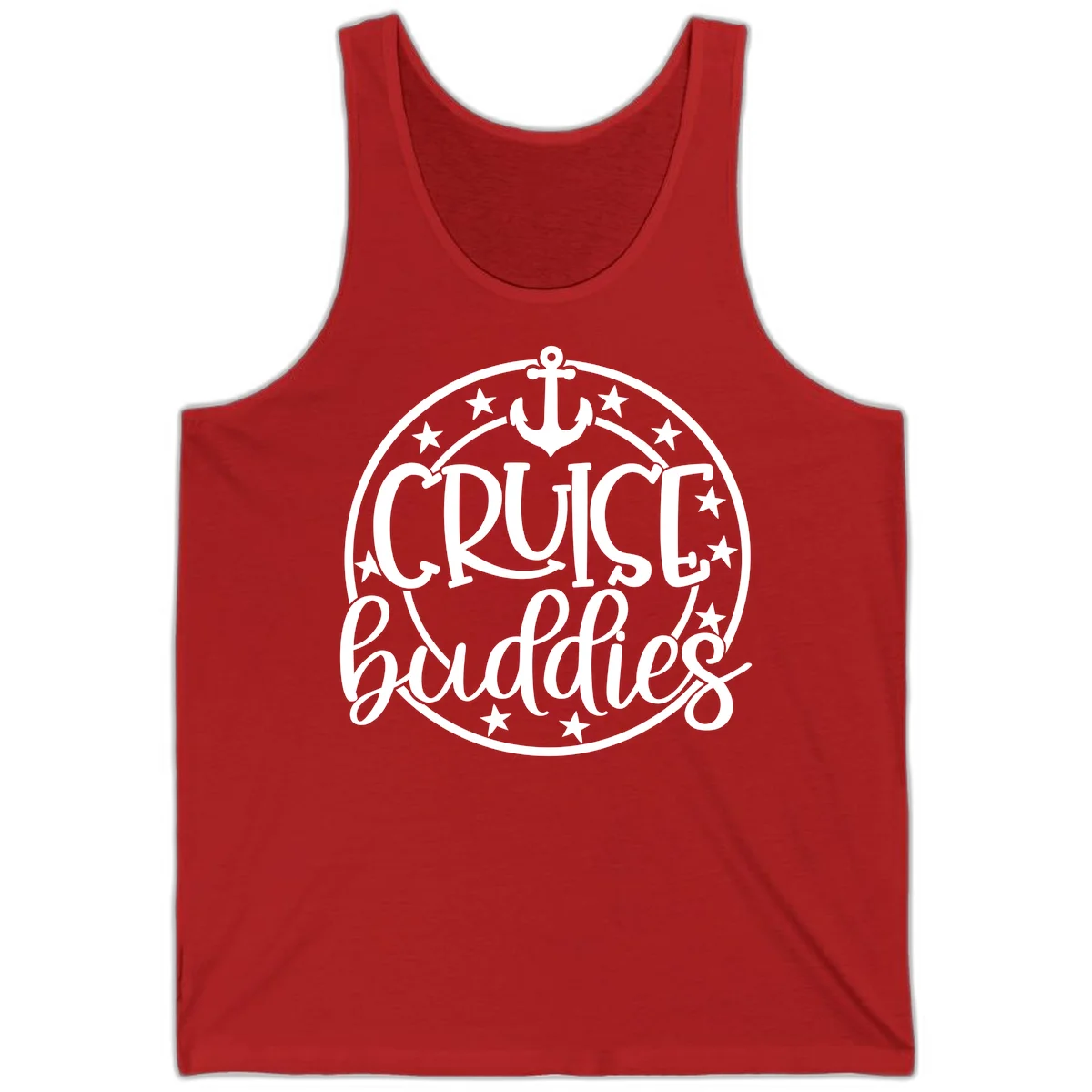Cruise Buddies Anchor Circle Tank in Red