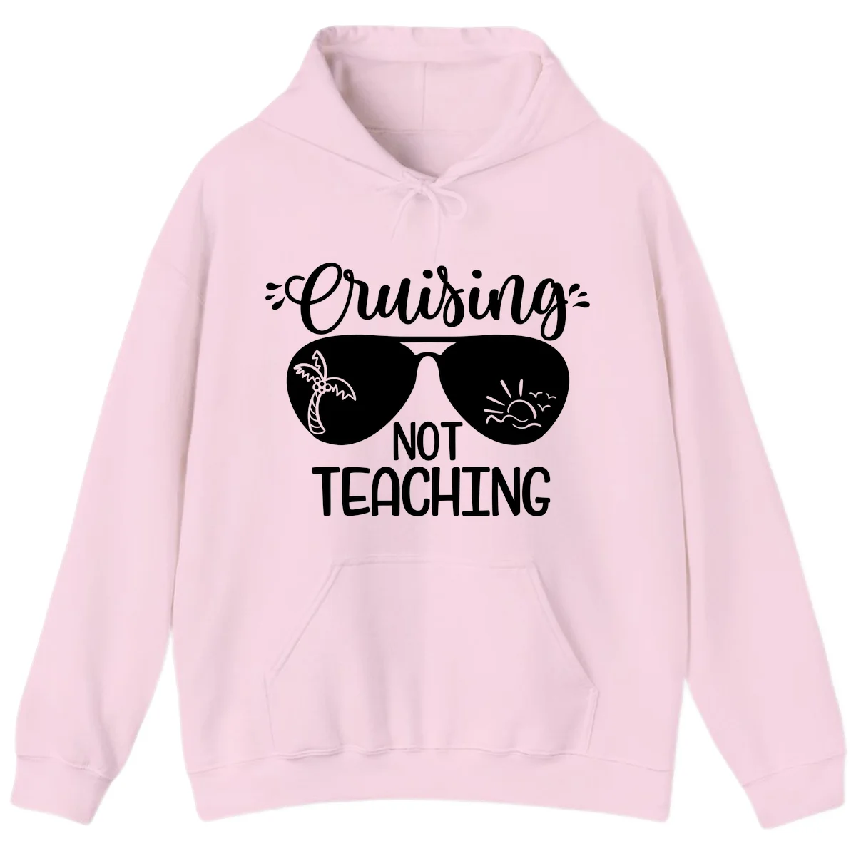 Cruising Not Teaching Hoodie in Light Pink