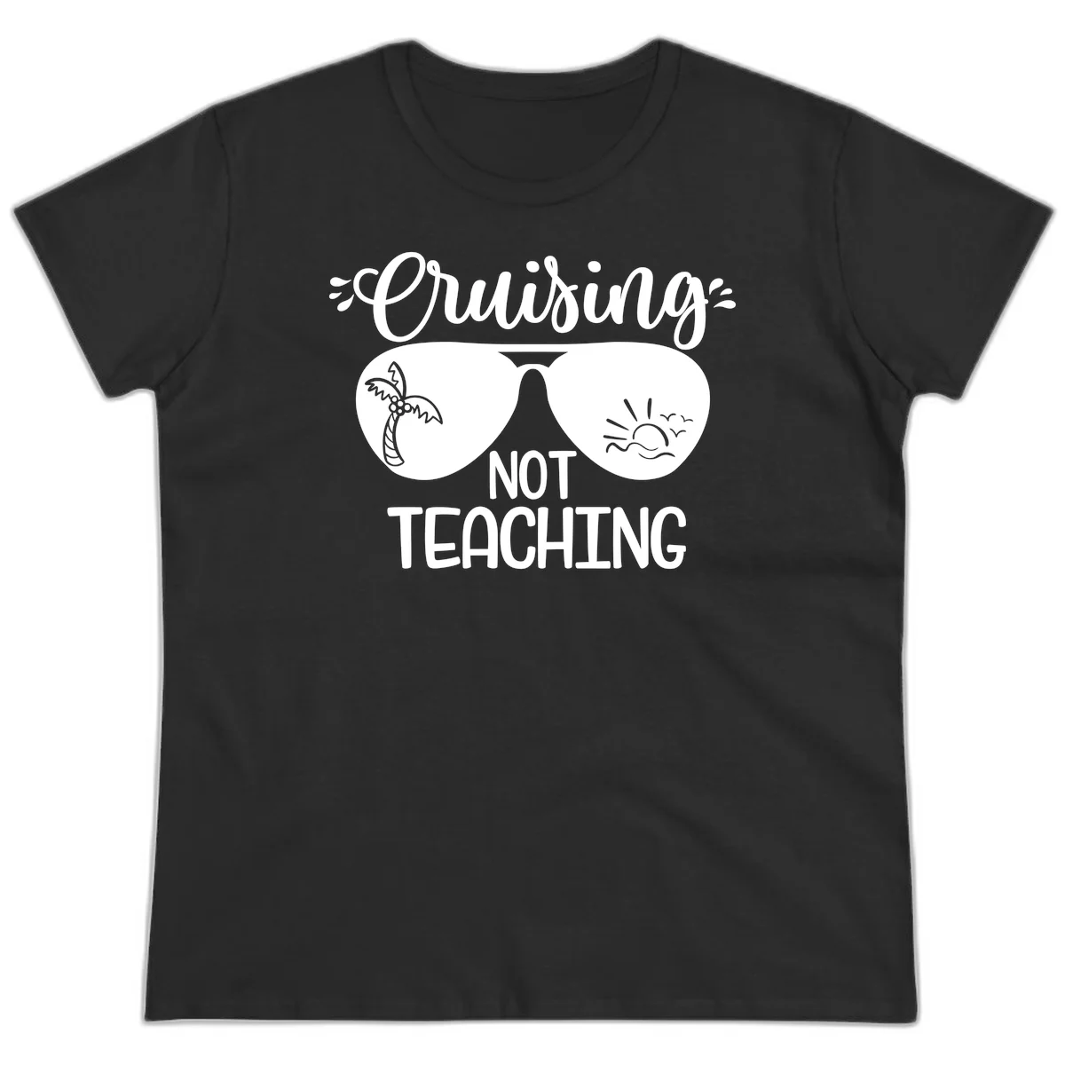 Cruising Not Teaching Ladies Tee in Black