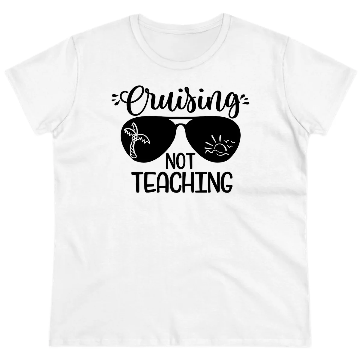 Cruising Not Teaching Ladies Tee in White