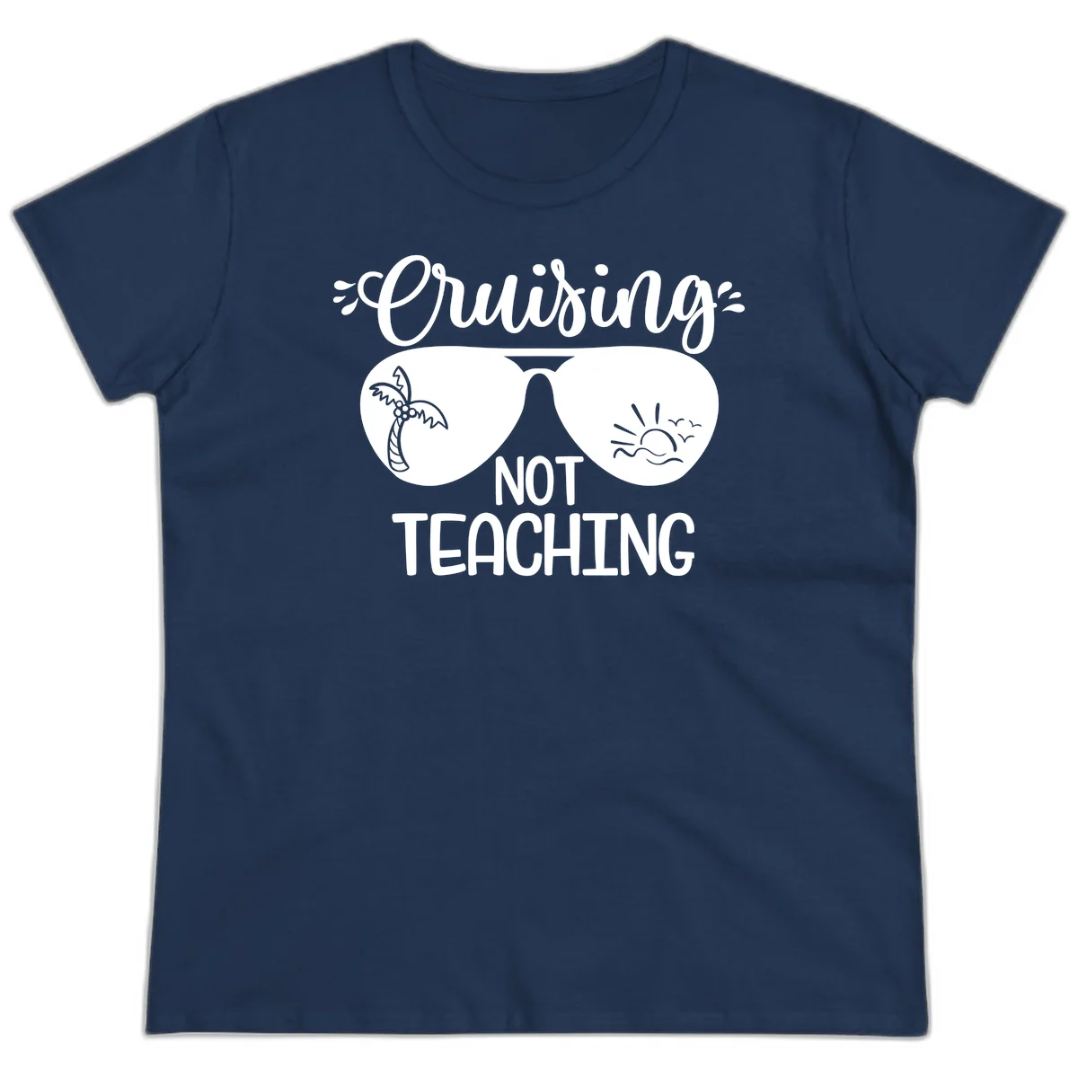 Cruising Not Teaching Ladies Tee in Navy