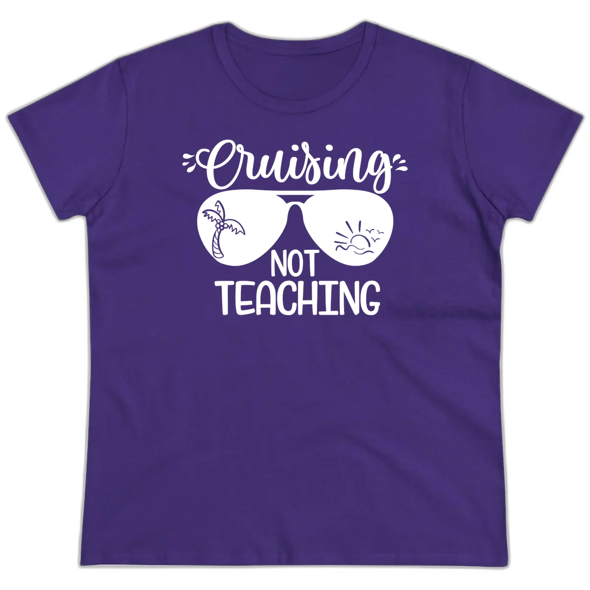 Cruising Not Teaching Ladies Tee in Purple