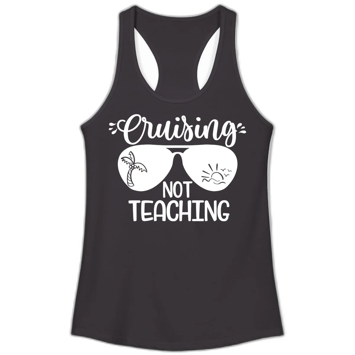 Cruising Not Teaching Ladies Tank in Black
